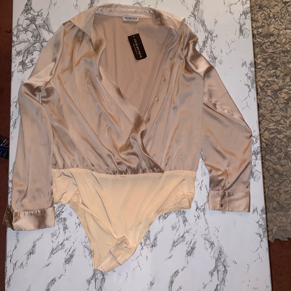 Ivory low cut bodysuit